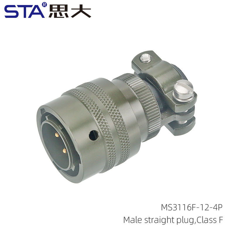 MS3116F-12-4P Conector macho recto, Clase F