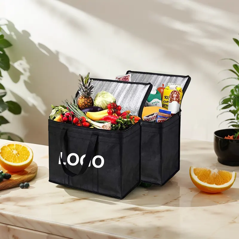 OEM ODM logo personnalisé imprimé 600d étanche réutilisable isolé déjeuner sac de livraison de nourriture sacs isothermes pour pique-nique