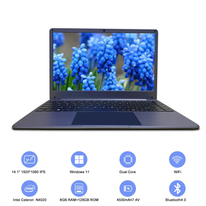 CRELANDER格安学生用ラップトップ14インチミニラップトップ低価格IntelプロセッサーパーソナルホームポータブルPCノートブックコンピューター - Product Image 3