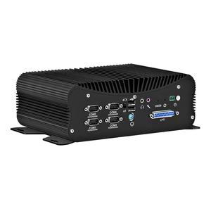 2 Lan Port 6 COM lüfter loser X86 Linux Mini Industrial Embedded Computer I5 / I7 CPU Industrial Box PC - Product Image 4