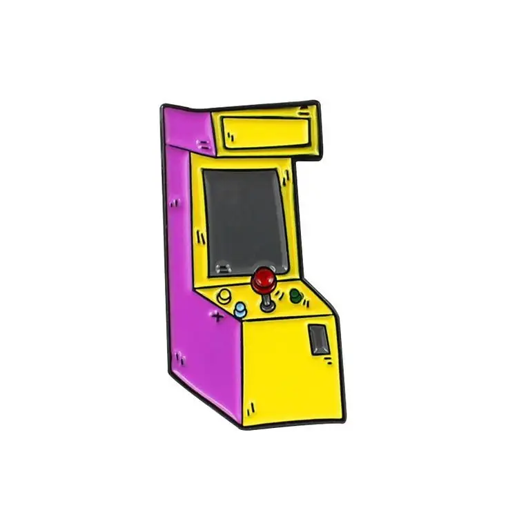 Fabbrica macchina da gioco portatile personalizzata joystick console pin set arcade amante regalo retrò gamepad in morbido smalto metallo spilla distintivo
