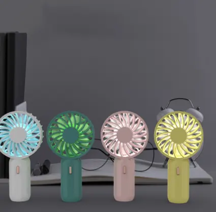 2023 новый продукт идеи продвижение милый корпоративный портативный USB-перезаряжаемый мини-вентилятор с подсветкой для наружного воздушного охлаждения на праздник