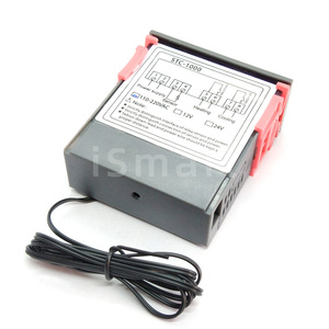 Controlador de temperatura LED Digital para calefacción, termostato centígrado de refrigeración, salida de 2 relés con sonda de Sensor NTC, 12V, 24V - Product Image 4