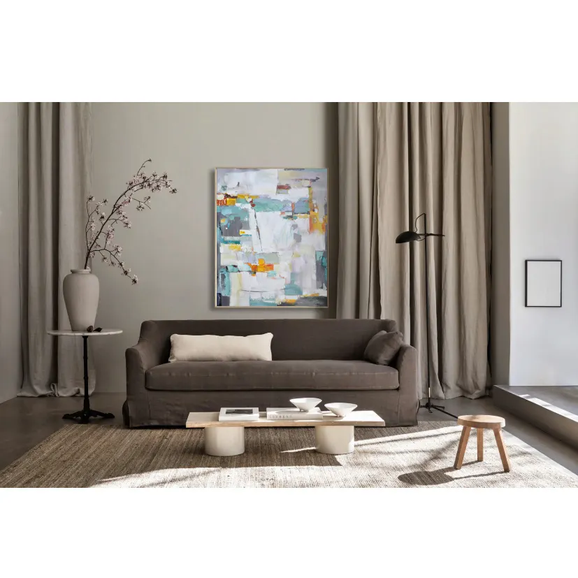 Nuevo regalo estilo chino moderno abstracto texturizado imagen sobre lienzo paisaje pintura grande para sala de estar dormitorio decoración del hogar