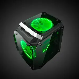 Herder新デザイン強化ガラスゲームPCケースデスクトップシャーシセブンスロットサーバーアプリケーション用ファン対応 - Product Image 5