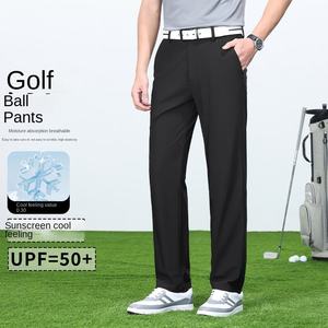 Biểu Tượng Tùy Chỉnh Golf Quần Căng Rắn Màu Đen Thông Minh Người Đàn Ông Giản Dị Của Quần Văn Phòng Nhanh Chóng Khô Phù Hợp Với Mới Mùa Xuân Mùa Thu Thẳng Quần - Product Image 6