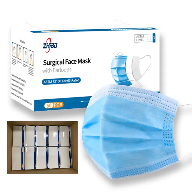 510k CE 3 Layer Disposable Non Woven Surgical Face Mask 3 Ply Medical Facemask Custom New Design High Quality Face Mask