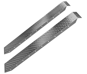 2 pieces loading <strong>ramp</strong>,loading <strong>ramp</strong> made of galvanized steel,anti-slip loading <strong>ramp</strong> for motorcycle quad,120 x 22 x 4.5 cm, silver - Product Image 2