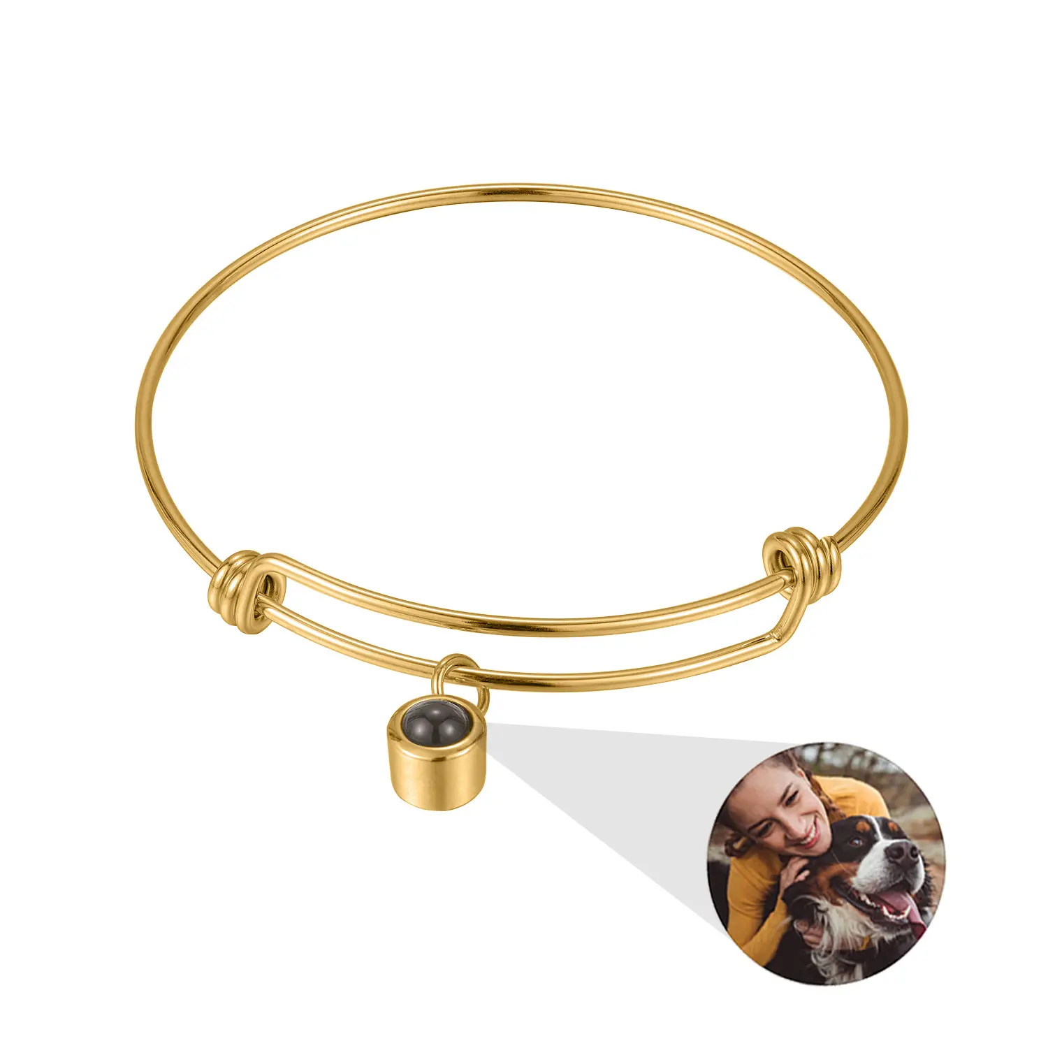 Braccialetti di nuova progettazione con foto di proiezione in acciaio inossidabile bracciale con nodo fai da te gioielli personalizzati 100 lingue ti amo braccialetto e braccialetto