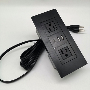 Flush <strong>Mounted</strong> Office Furniture Desktop Power Usb Recessed Rectangular <strong>UK</strong> Power Outlet Socket /office Desk US Power Panel Socket - Product Image 5