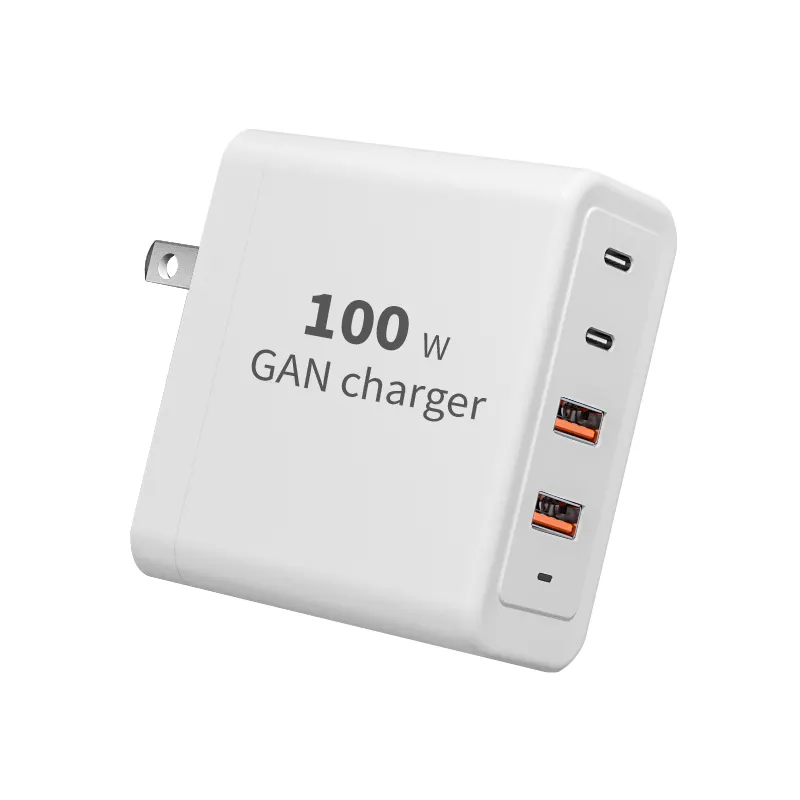 2023 Trending Products UE EUA UK Portátil Rápido Carregamento Móvel TIPO C Adaptador de Viagem Múltiplo 100W USB Wall Charger Supply Gans