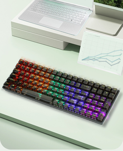 K10 Wired 100 <strong>Keys</strong> RGB Backlit Transparent Keycap Hot Swap Gaming Mechanical USB 3.0 <strong>Keyboard</strong> for Desktop Used - Product Image 1