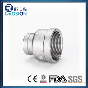 高品质产品NPT BSP 1/2英寸铸铁内螺纹304 316不锈钢管件减速器 - Product Image 3