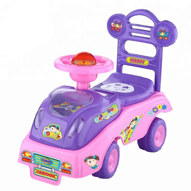 아기 만화 어린이 슬라이딩 플라스틱 어린이 장난감 자동차 타고 자동차