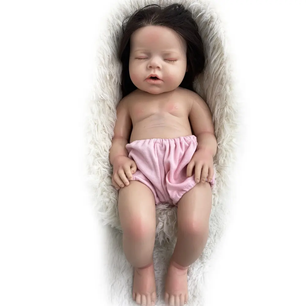 La vie ethnique pondérée 20 pouces se sent vraie poupée peut boire et faire pipi en Silicone Reborn bébé poupées à prix de vente