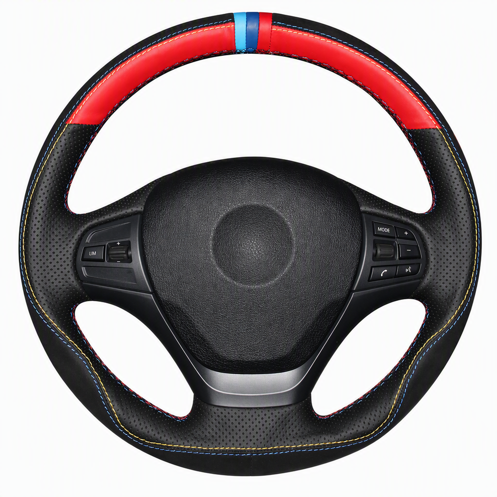 Black Red With Multicolor Stitching