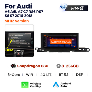 奥迪A6 A6L A7 C7 RS6 RS7 S6 S7汽车收音机导航最新安卓声控汽车立体声触摸屏
