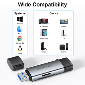 便携式铝制USB 3.0 5gbps高速C型TF SD读写器内存适配器支持OTG读写器 - Product Image 6