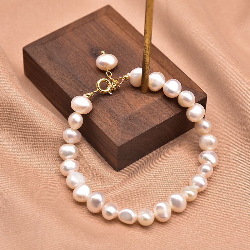 GB0964-7 Double-Sided Polished Small Pearl Bracelet