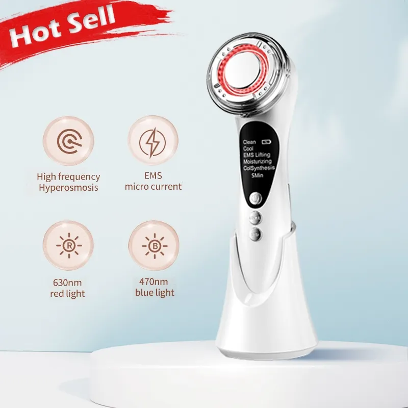 5 in1 EMS RF Micro corrente dispositivo di pulizia del viso viso lifting collo massaggiatore macchina uso domestico attrezzature di bellezza per la casa