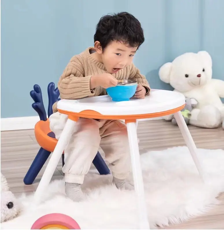Çalışma katlanabilir güvenlik anaokulu masası çocuk mobilya çalışma masası s çocuklar yatak odası plastik bebek çalışma masası ve sandalye seti
