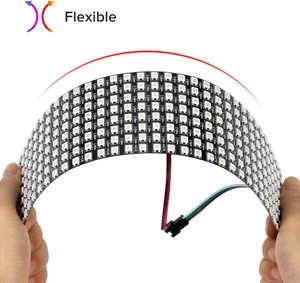 BTF-Lichter WS2812B RGB Traumfarbe LED Pixel-Matrix-Panel 256 Pixel 8 × 8 16 × 16 8 × 32 cm digitales flexibles programmierbares DC 5 V PCB