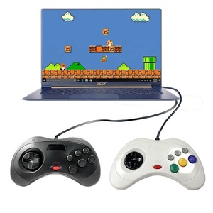 Schwarz Weiß USB Wired Gamepad Joystick für Sega Saturn Game Controller für Windows PC MAC Linux Raspberry Pi 3 Sega Controller - Product Image 6