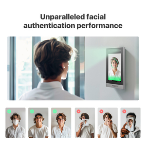 Sistema de control de acceso de reconocimiento facial AI con medida de temperatura Terminal de puerta de soporte OEM ODM personalizable con función de reinicio - Product Image 6