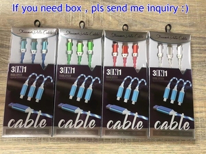 圣诞礼物3合1发光二极管发光流动充电器usb发光二极管电缆微型USB C型8针充电 - Product Image 6