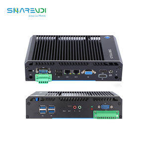 In-tel Core i3 i5 i7産業用ボックスコンピュータートリプルディスプレイ組み込みPC、GPIO RS232RS485デュアルLANファンレスミニPC - Product Image 2