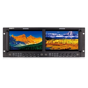 Monitor LCD con bastidor FHD doble de 9 pulgadas, panel IPS, pantalla ancha LED, diseño curvo para uso en escritorio, interfaces BNC TFT, en stock, a la venta, a la vez - Product Image 1