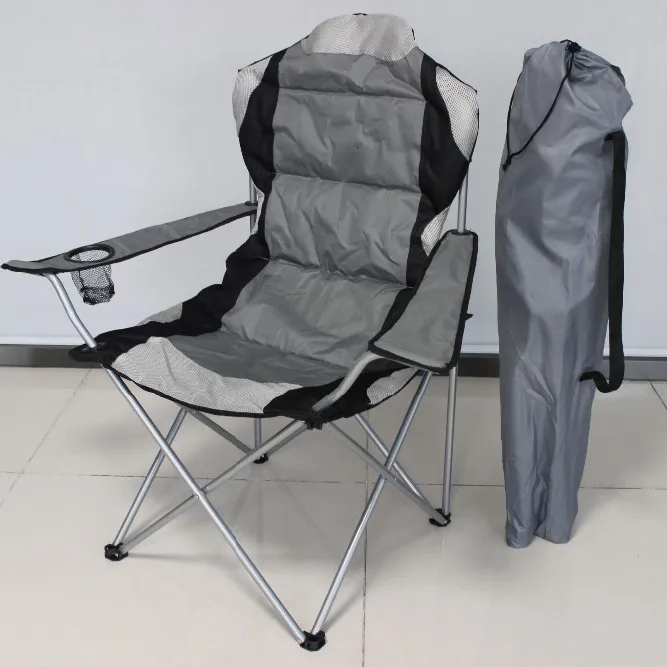 Cadeira de praia dobrável de alumínio com apoio para braço