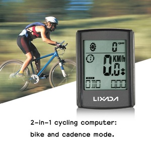 Lixada Multifunctional 2-in-1 Wireless LCD Bicycle <strong>Cycle</strong> <strong>Computer</strong> Speed Cadence Water-resistant