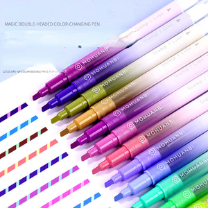 Gradiente de doble cabeza Resaltador colorido Creativo DIY Hand Ledger Key Marking Pen 12 piezas - Product Image 2