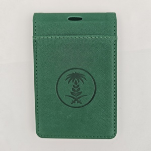 2025 nóng bán cao cấp sang trọng biểu tượng tùy chỉnh màu xanh lá cây thân thiện với môi PU da ID từ chủ thẻ huy hiệu cho tổ chức sĩ quan - Product Image 4