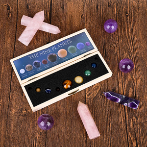 9pcs/set Crystal Ball Solar System Planets Science Educational Display Set With Gift Box Perfect for Christmas Gift - Product Image 4
