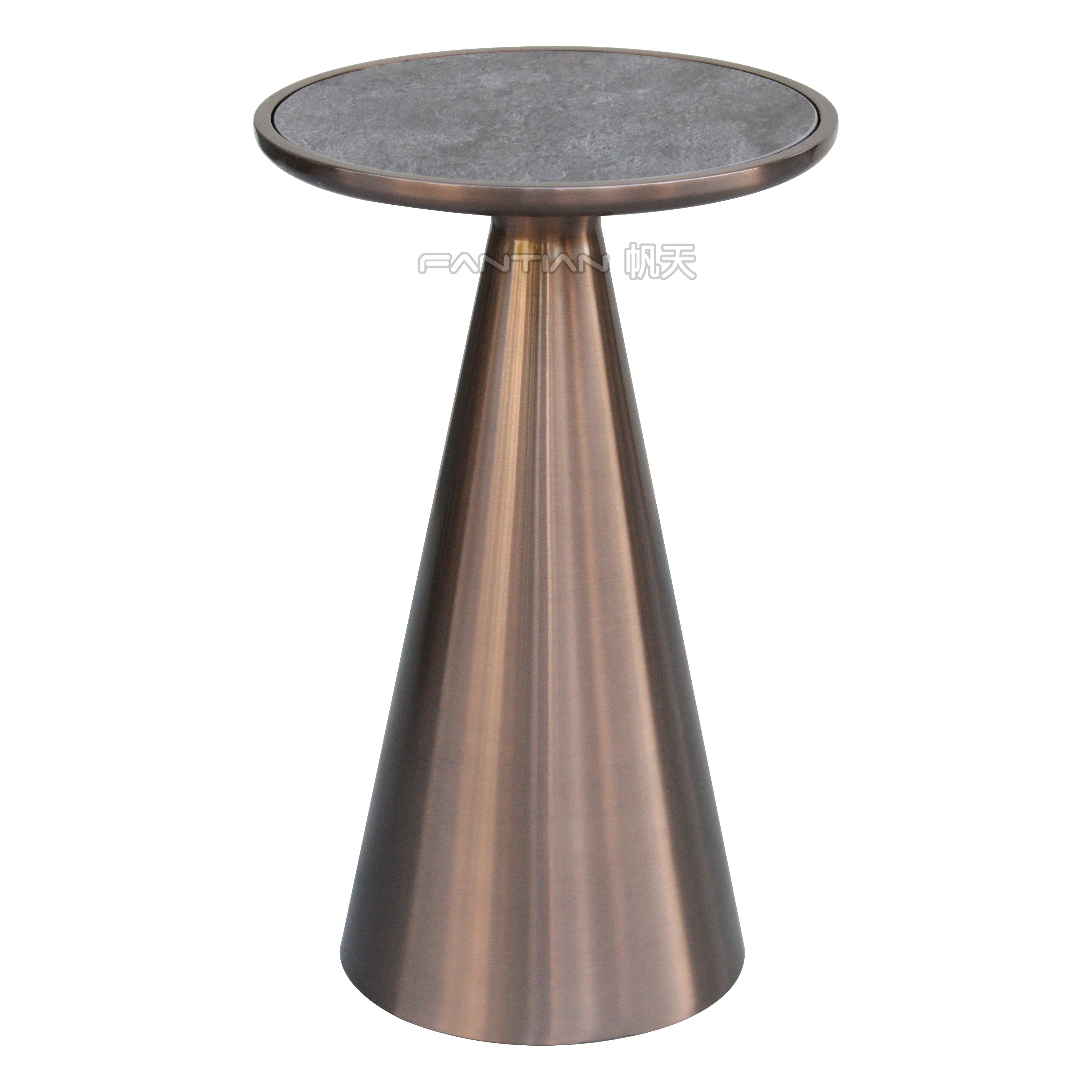 Venta caliente moderna mesa de comedor de metal de base de acero inoxidable hotel de la mesa de café pierna