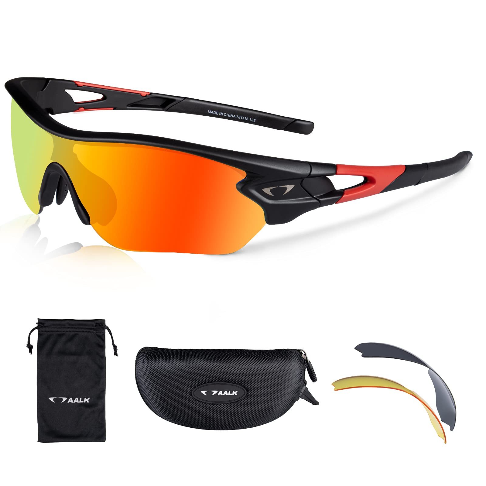 Black frame red lens