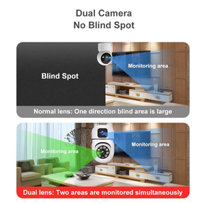 出厂价格V380 4MP双镜头双屏人体检测夜视Wifi Ptz IP室内摄像机家庭安全 - Product Image 5