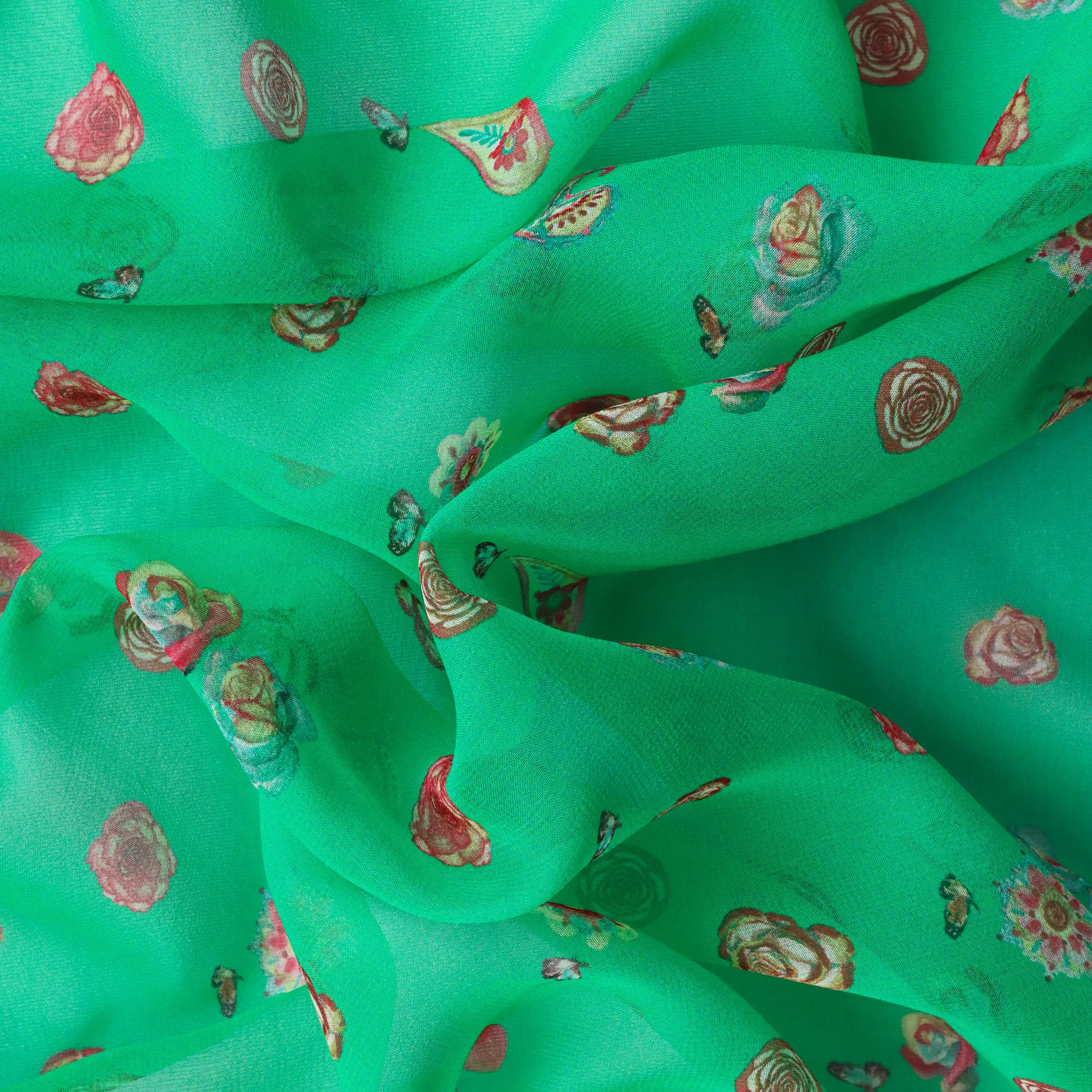 Personalizzazione del tessuto in Georgette di seta da 8mm tessuto di seta tailandese stampato in digitale-abiti Dirac Somali