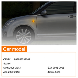 สำหรับ Suzuki Swift Alto SX4 Jimny เลนส์รมควัน JB23ไฟ LED เครื่องหมายด้านข้างตามลำดับ - Product Image 6