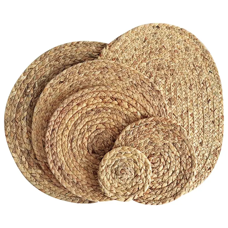 Good quality wholesale water grass gourd household kitchen cup grass woven meal insulation mat