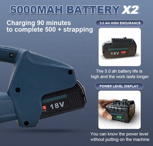 Wallepac 19Mm Carton Battery Strapping Banding Tool Battery <strong>Operated</strong> Powered <strong>Manual</strong> Strapping Tools for <strong>Pp</strong> Pet Plastic <strong>Strap</strong> - Product Image 5