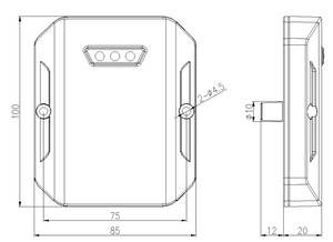 Módulo de radar de velocidad Doppler 24GHz 200m TR20 RS485 para señales de tráfico de velocidad de radar - Product Image 6