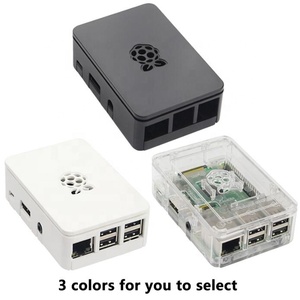 Raspberry Pi 3 ABS negro blanco transparente de la caja de cáscara de la cubierta de plástico carcasa para Raspberry Pi 3 Modelo B, modelo B + 3B Plus