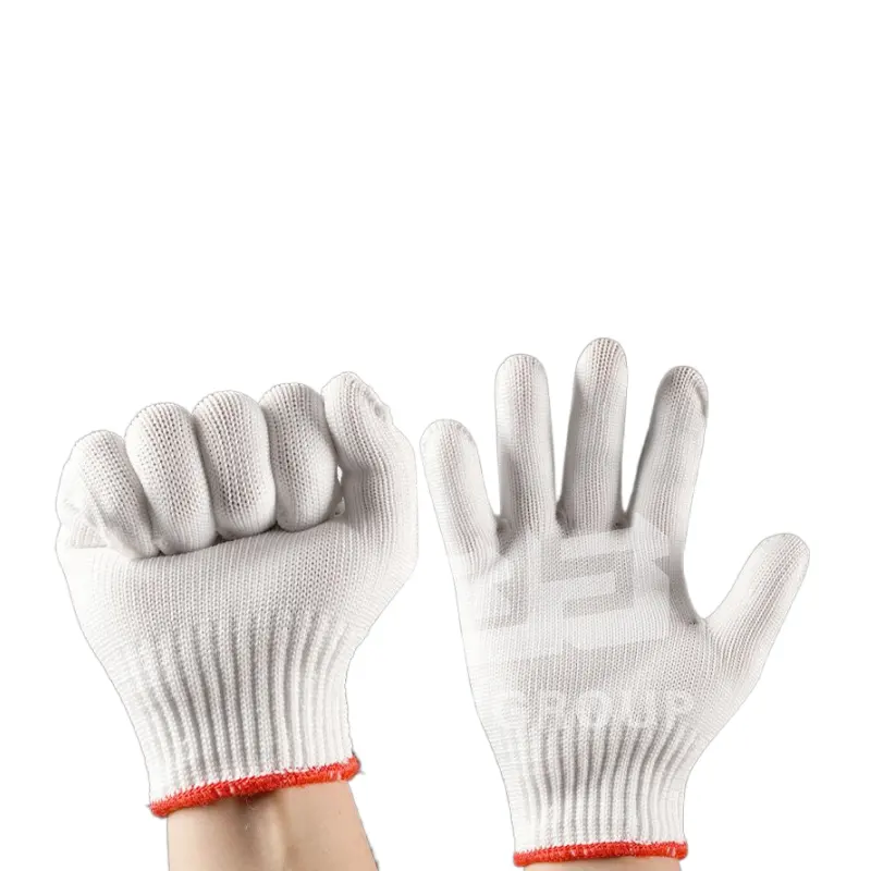 400g-900g 100% full Cotton Gloves Wear-Resistant Cotton Yarn Knitted Working Protective Gloves cotton roping gloves