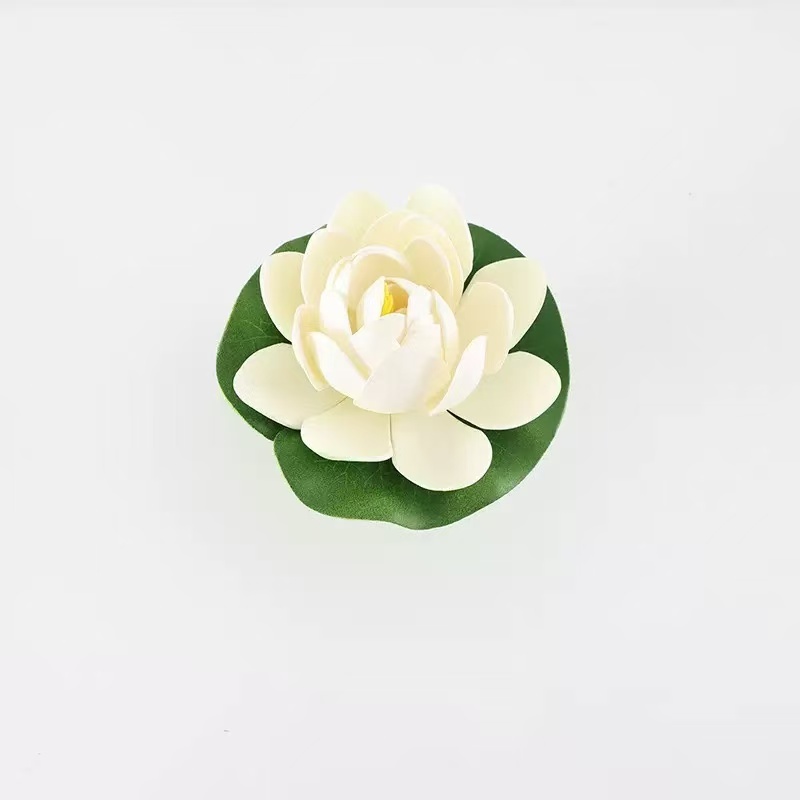 10cm Blanc-Sans feuille de lotus
