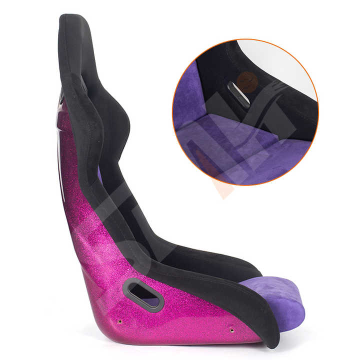 WZSEAHI High Quality Fashionable Purple Universal Sport Bucket Car Racing Seats Velvet