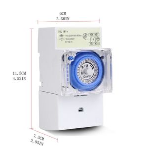 SUL181Hメカニカルタイマースイッチ220V16Aクォーツモータードライブディンレールマウント24H8設定マニュアル/オートコントローラータイムリレー - Product Image 4