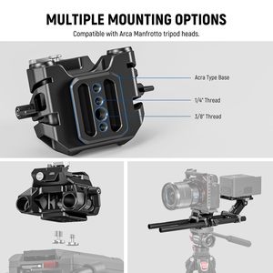 NEEWER V <strong>Mount</strong> Battery Plate <strong>Kit</strong> Foldable With LWS Arca Type QR Camera <strong>Mount</strong> Baseplate, 15mm Rods, Arca Type Quick - Product Image 6
